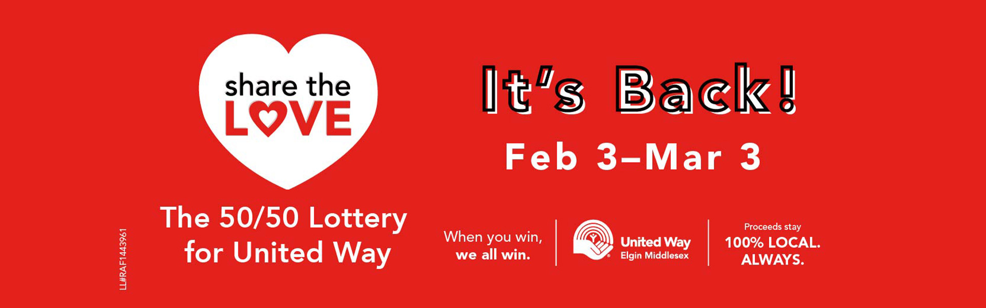 50-50 Lottery for United Way