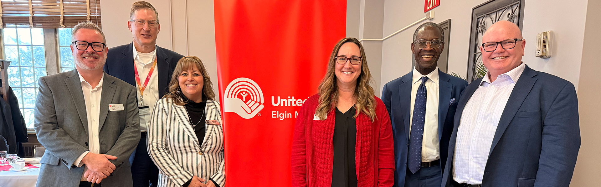 United Way Elgin Middlesex staff and Western representatives celebrate the campaign success.