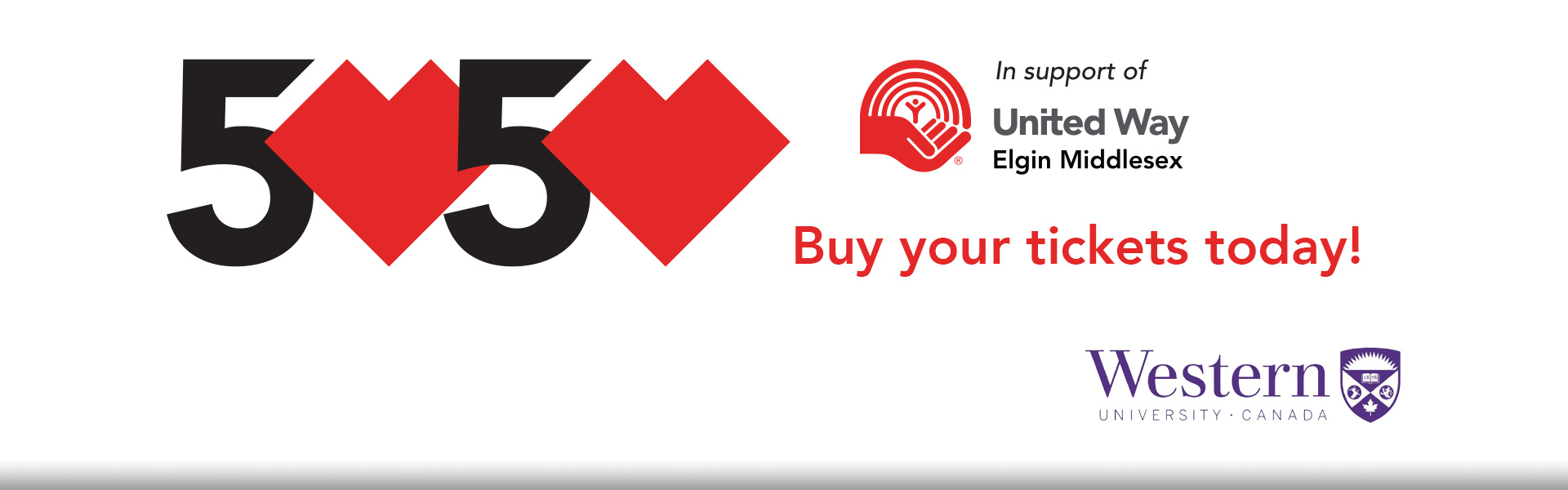 A graphic that reads 50/50 and the zeros are hearts.