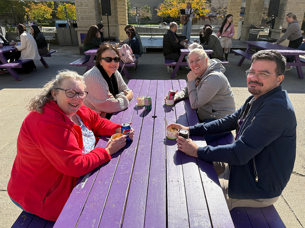 Western Libraries staff enjoy the lunch.